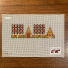 Chocolate Trellis A-Frame 3D Gingerbread House Canvas - needlepoint