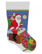 Down the Chimney Stocking Canvas - KC Needlepoint