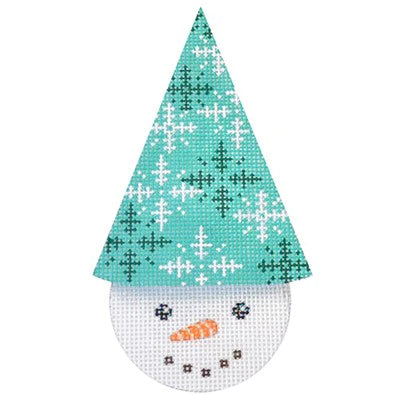 Snowcone Mint Snowflake Canvas - KC Needlepoint