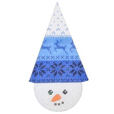 Snowcone Blue Reindeer Canvas - KC Needlepoint