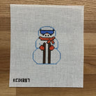 Snowman with Skis Canvas - KC Needlepoint