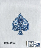 Blue Spade Canvas - KC Needlepoint