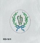 Asparagus Oval Ornament Canvas - KC Needlepoint