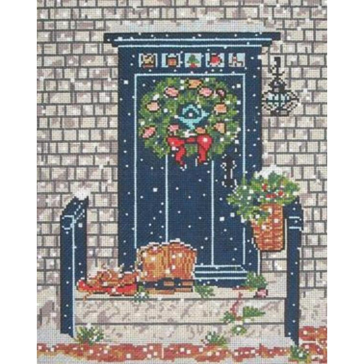 Blue Door Needlepoint Canvas - KC Needlepoint