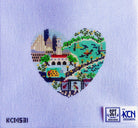 Austin Heart Canvas - KC Needlepoint