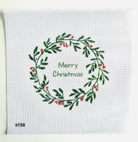 Merry Christmas Wreath Canvas - KC Needlepoint