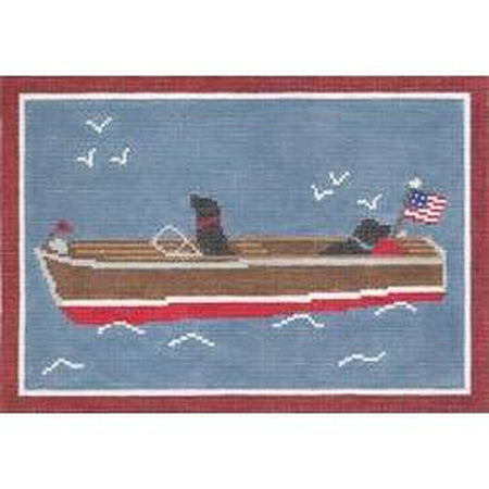 All Aboard Pillow Canvas - KC Needlepoint