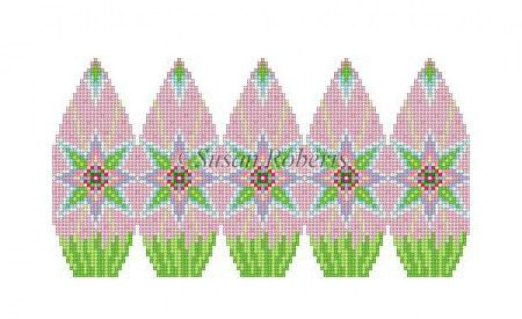 Pink Starlight 3D Egg Canvas - KC Needlepoint