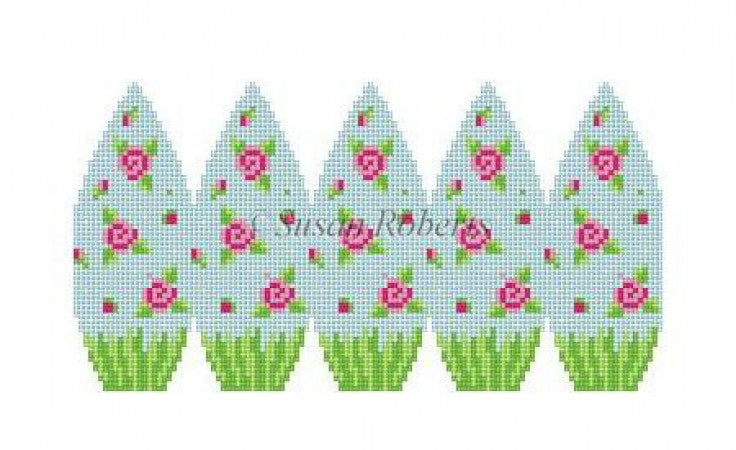 Rose Sprinkles 3D Egg Canvas - KC Needlepoint