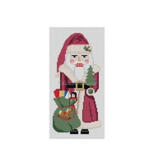 Long Coat Santa Nutcracker Canvas - KC Needlepoint