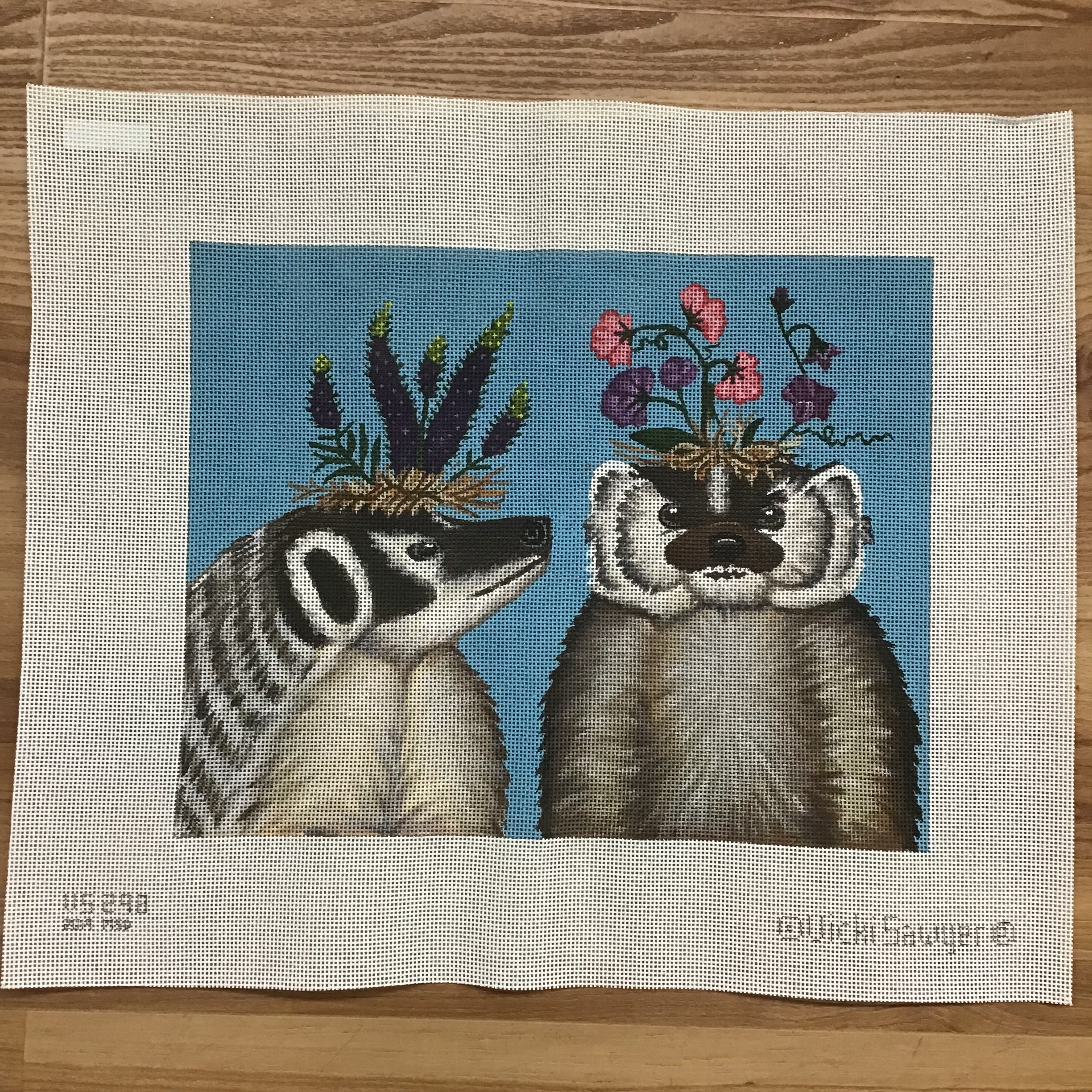 The Badger Sisters Canvas - KC Needlepoint