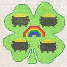 Shamrock and Pipes Canvas - KC Needlepoint