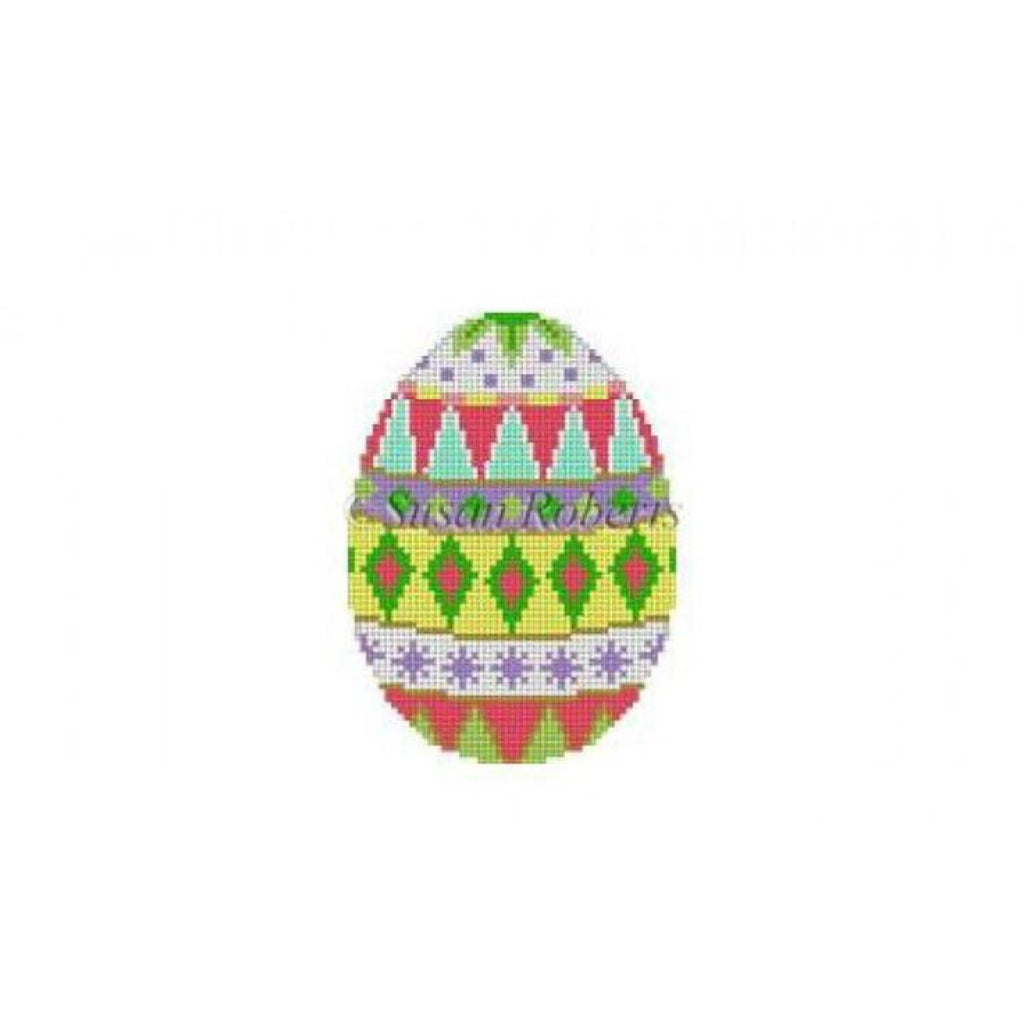 Diamond Bands Egg Canvas - KC Needlepoint