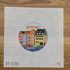 Denmark Travel Round Canvas - KC Needlepoint