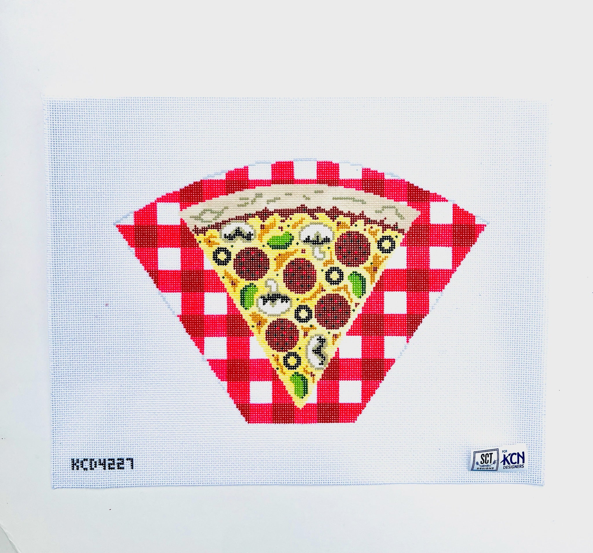 Pizza Purse Canvas - KC Needlepoint