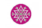 PInk Snowflake Canvas - KC Needlepoint