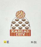 Kansas City Football Beanie Canvas - KC Needlepoint