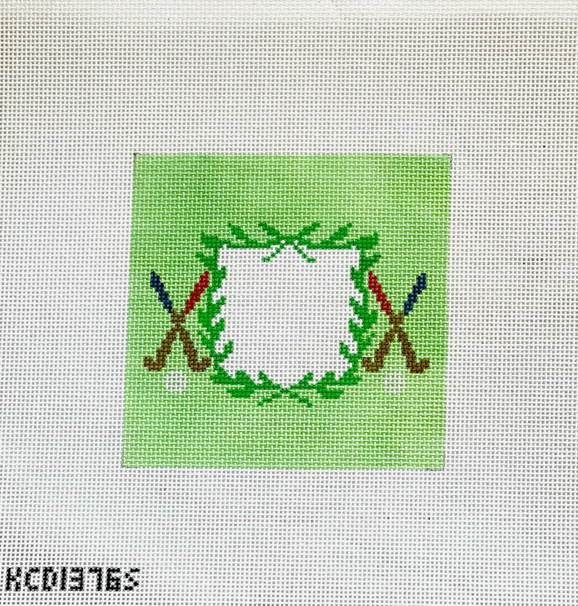 Field Hockey Crest Canvas - KC Needlepoint