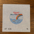 Niagara Falls Travel Round Canvas - KC Needlepoint