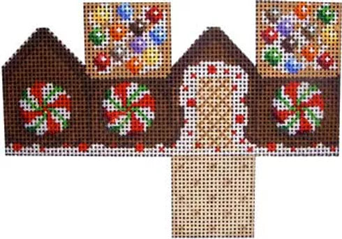 M&M  Roof Mini Cottage Canvas - KC Needlepoint