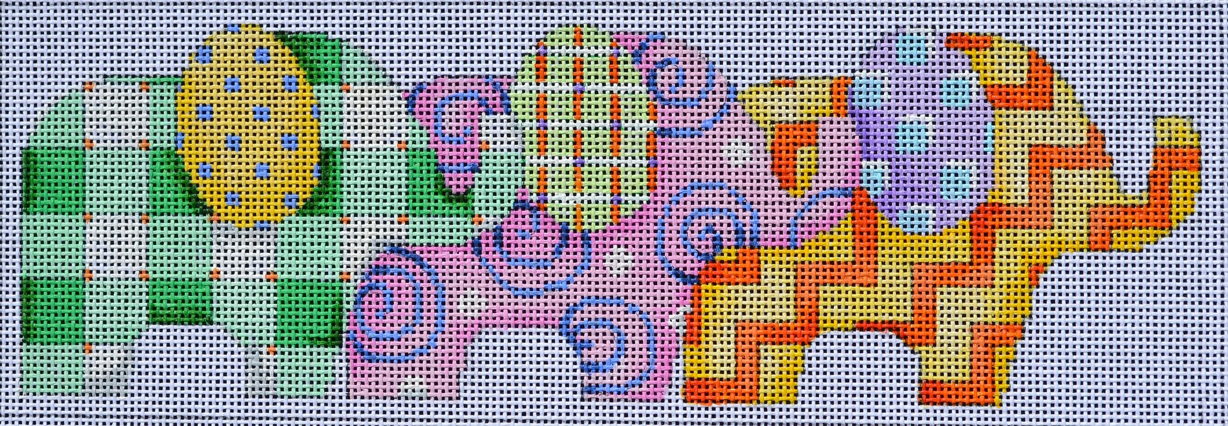 Elephant Row Canvas - KC Needlepoint