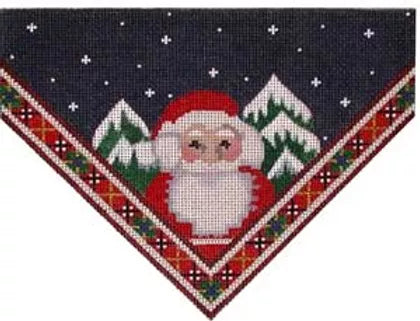 Santa Plaid Stocking Topper Canvas - KC Needlepoint