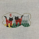 6 Cats Pajamas Canvas - KC Needlepoint