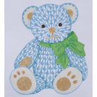 Large Herend Blue Bear Needlepoint Canvas - KC Needlepoint