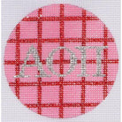 AOPi 3" Round Canvas - KC Needlepoint