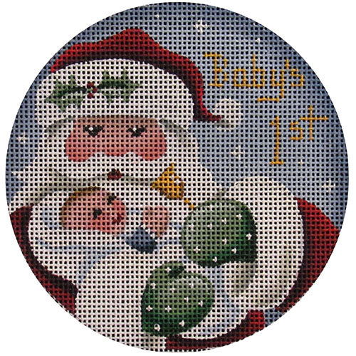 First Christmas Boy Round - KC Needlepoint