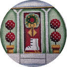 Fish Net Round Canvas - KC Needlepoint