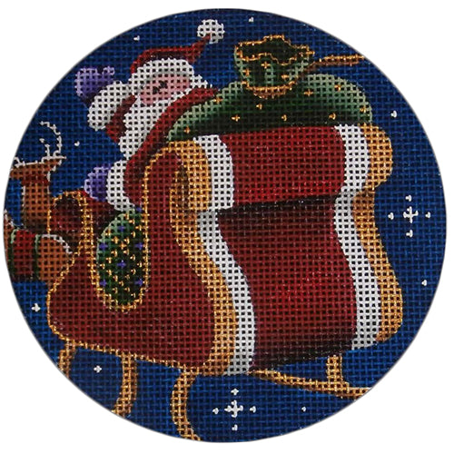 Goodnight! Round Canvas - KC Needlepoint