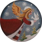 Folk Angel of Peace Round - KC Needlepoint