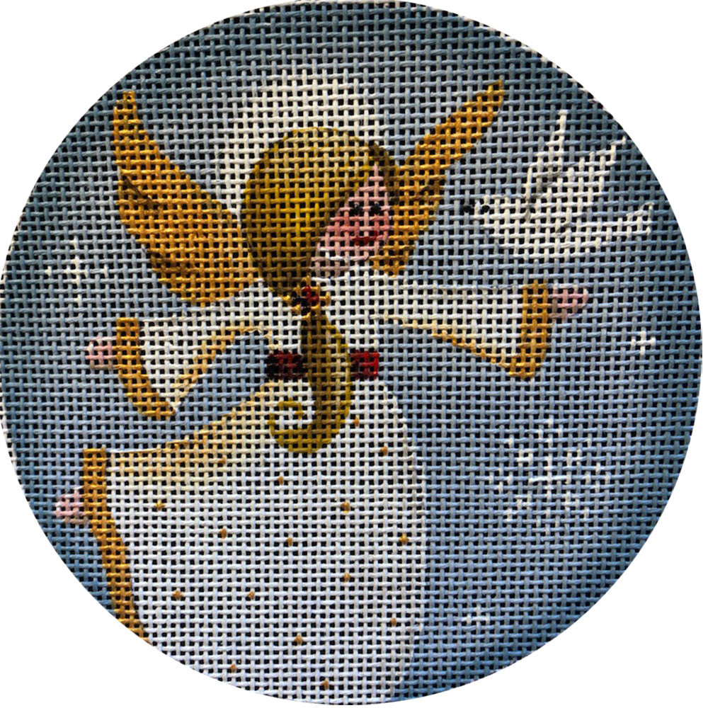 Angel Round Canvas - KC Needlepoint