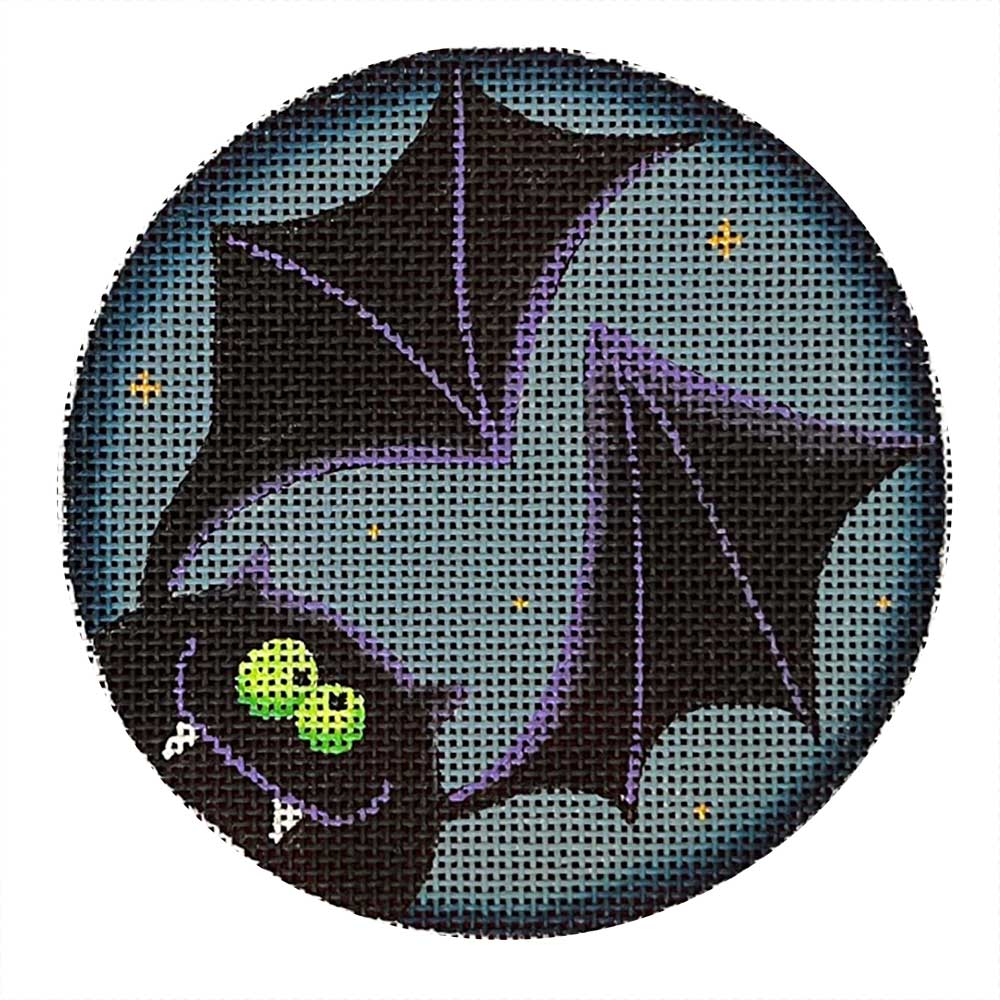 Batty Round Canvas - KC Needlepoint