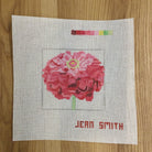 Pink Zinnia Canvas - KC Needlepoint