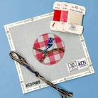 Blue Jay on Gingham Kit - KC Needlepoint