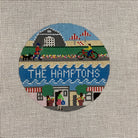 The Hamptons Travel Round Needlepoint Canvas - KC Needlepoint