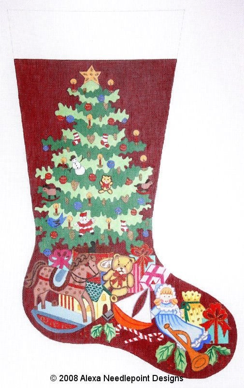 Alexa Christmas Stocking 7188 - KC Needlepoint