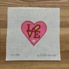 Mini LOVE Heart Needlepoint Canvas - KC Needlepoint