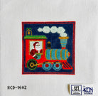 Santa Train Square Canvas - KC Needlepoint