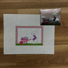 Pink Bunny Canvas - KC Needlepoint