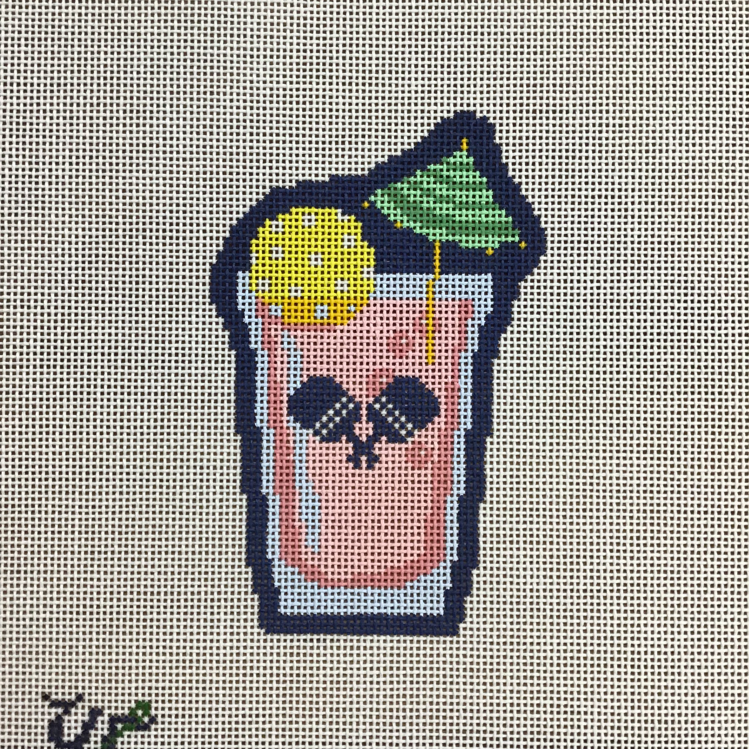 Pickleball Cocktail Canvas - KC Needlepoint