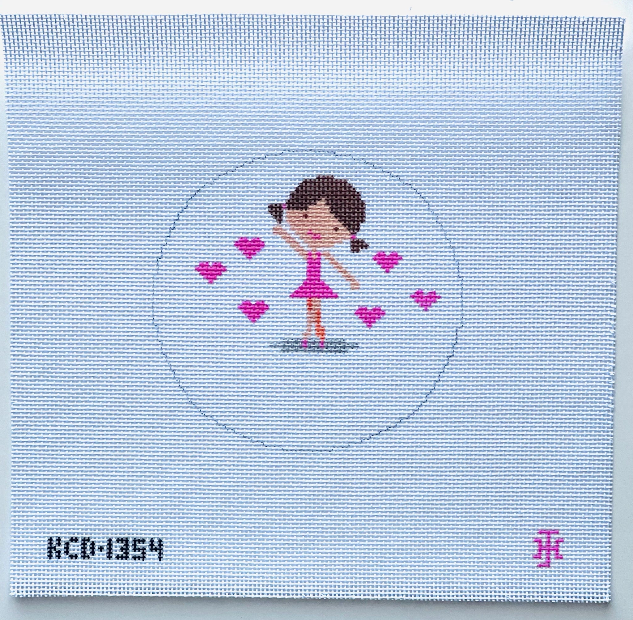 Ballerina Ornament Canvas - KC Needlepoint