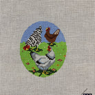 Three Hens Canvas - KC Needlepoint