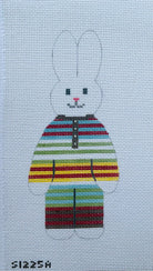 Striped Pants Bunny Needlepoint Canvas - KC Needlepoint