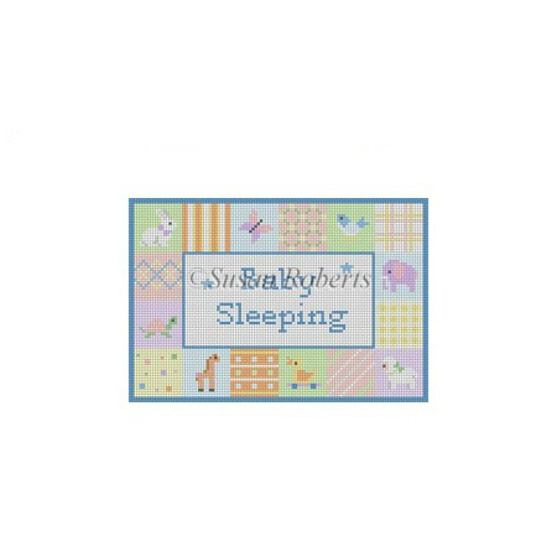 Patches Baby Sleeping Canvas - KC Needlepoint