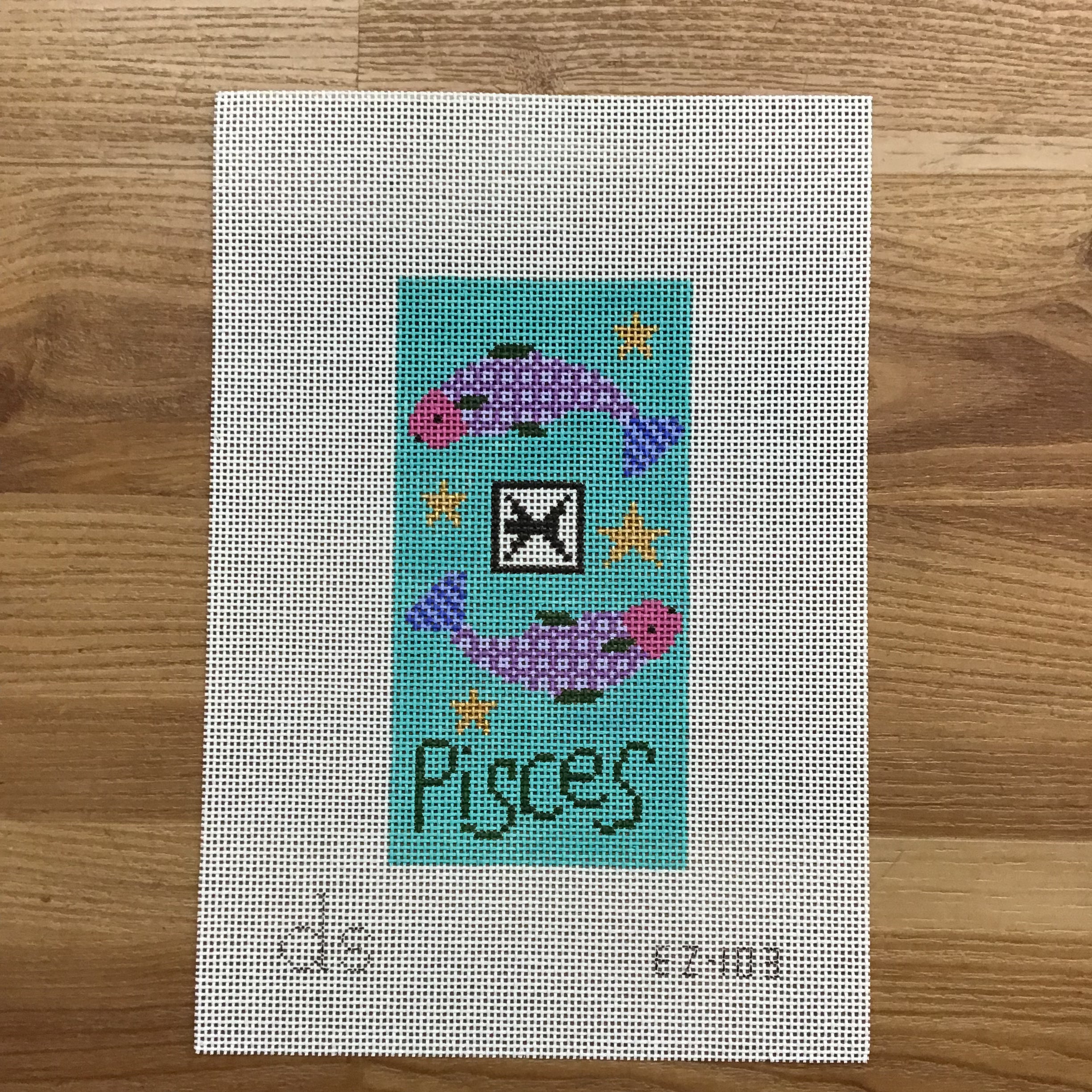 Pisces Eyeglass Case Canvas - KC Needlepoint