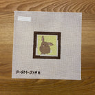 Bunny Yellow Background Canvas - KC Needlepoint