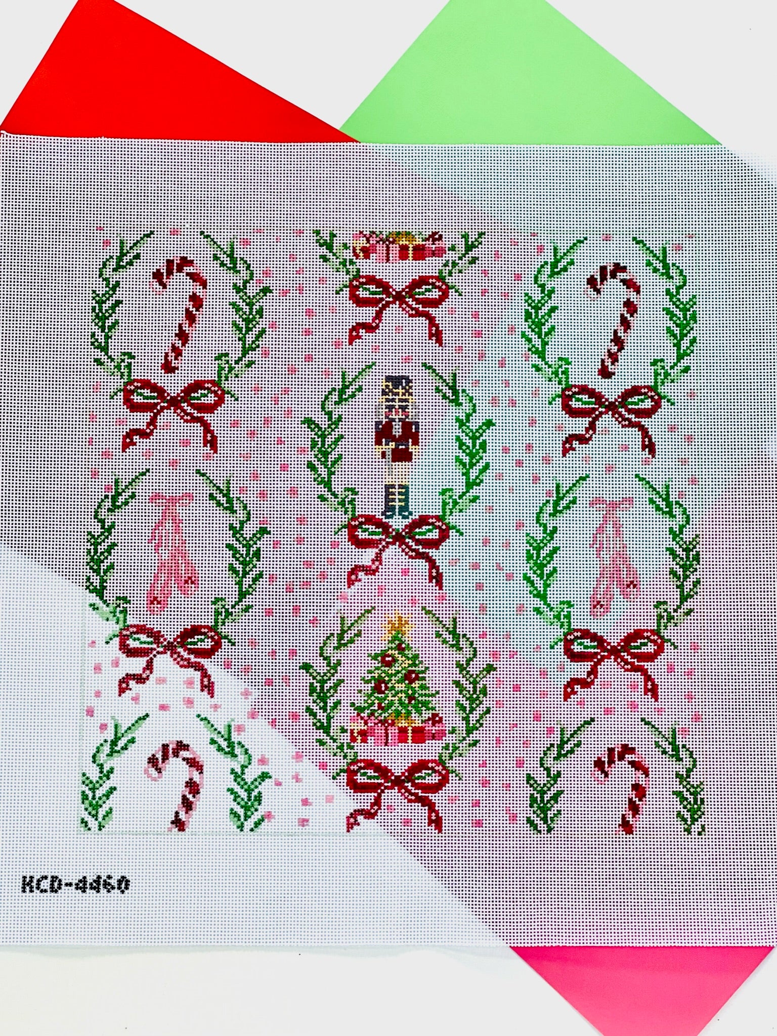 Christmas Paper Pillow Canvas - KC Needlepoint